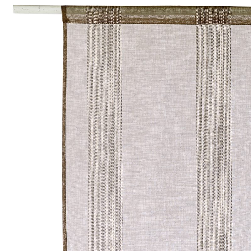 Vitrage PINGALA coloris taupe 45 x 160 cm