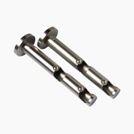 Support barre à rideau PYRITE nickel satin 1,9 cm de 9,5 à 15,5 cm
