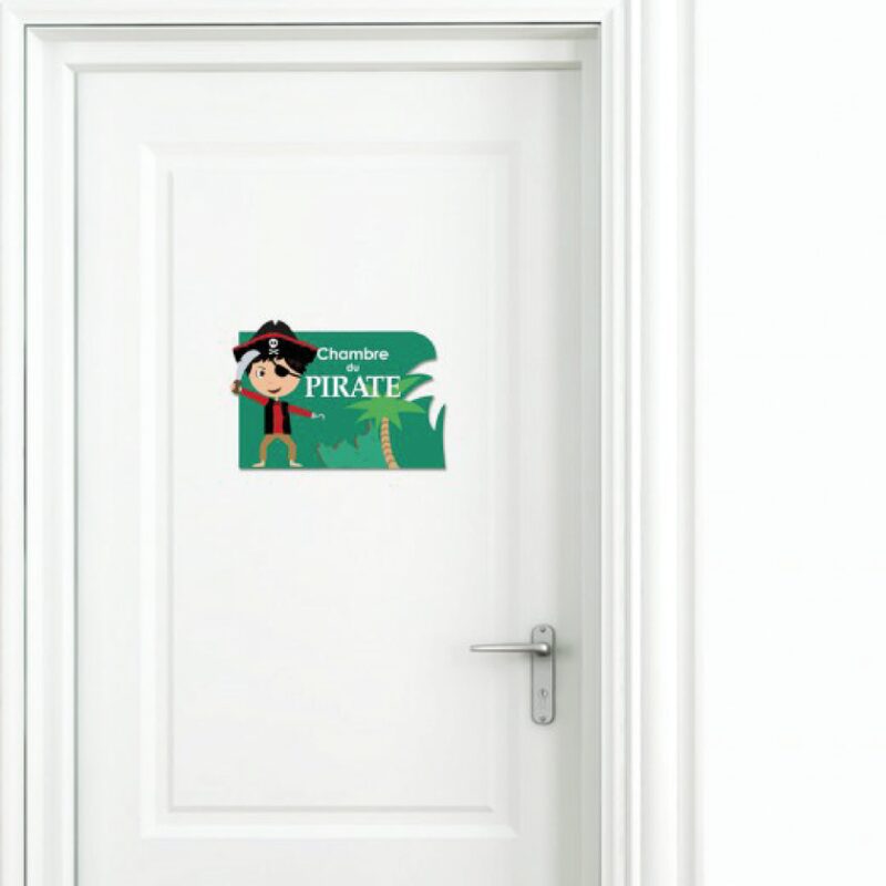Déco de porte Plaque de porte PIRATE 28 x 20 cm