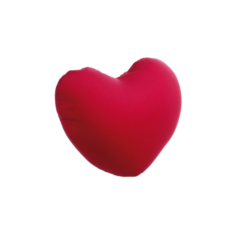 Coussin COEUR MICROBILLES coloris rouge grenadine 30 x 30 cm