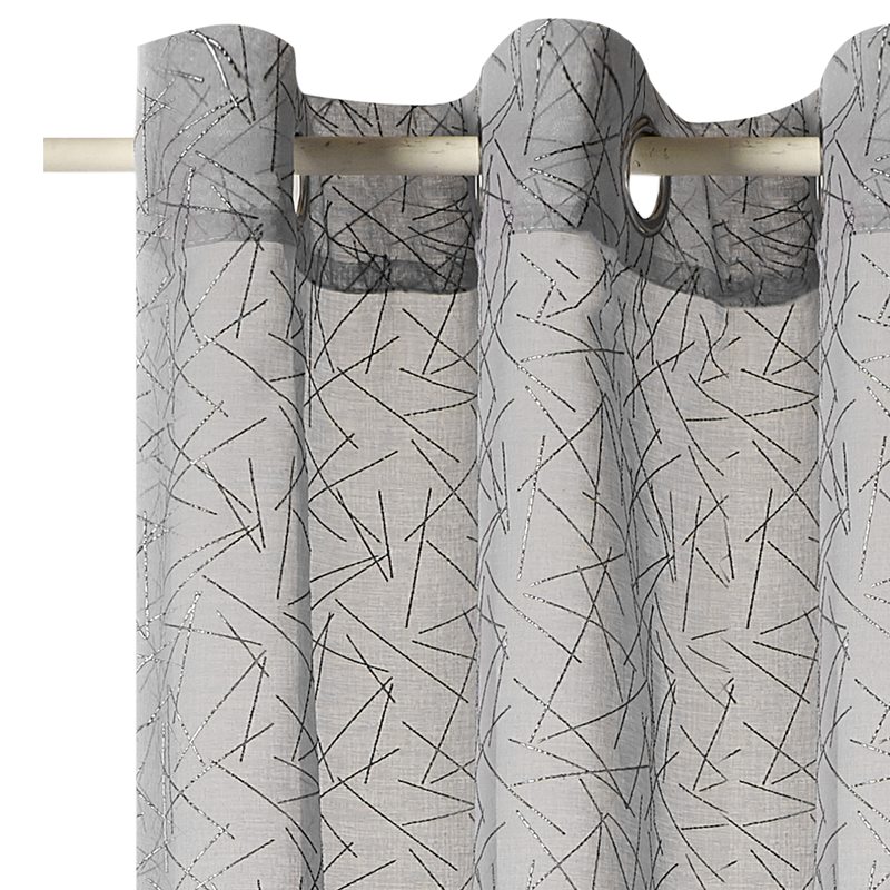 Voilage HALO coloris gris 140 x 240 cm