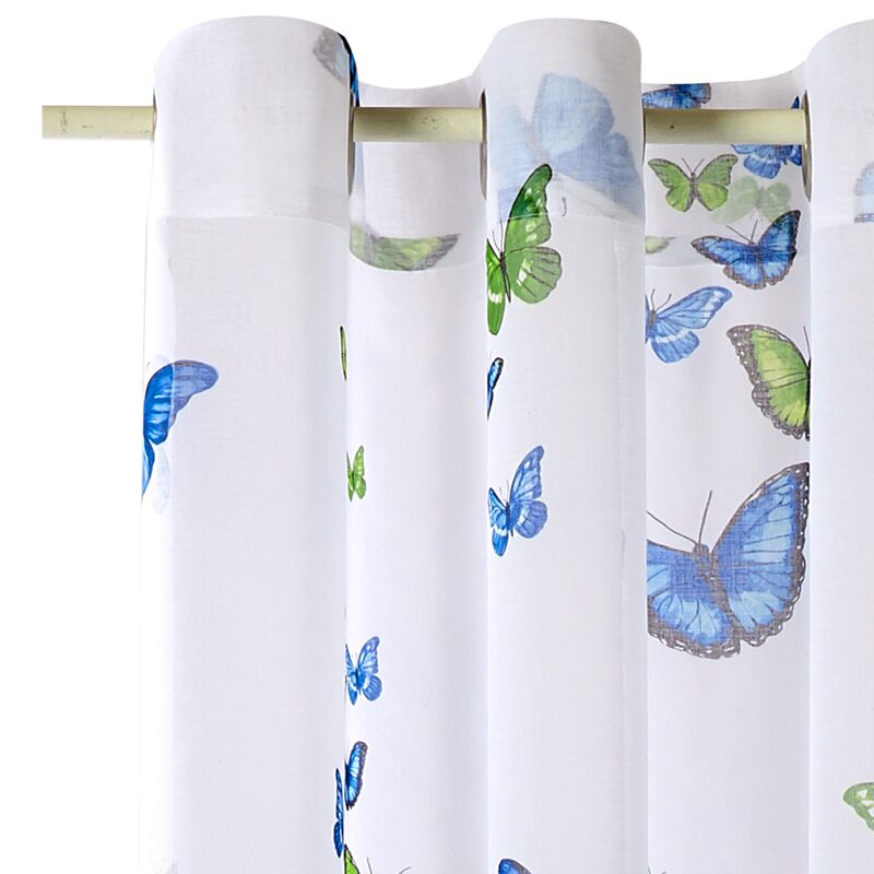 Voilage EMMA coloris bleu 140 x 240 cm