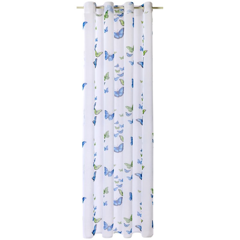 Voilage EMMA coloris bleu 140 x 240 cm