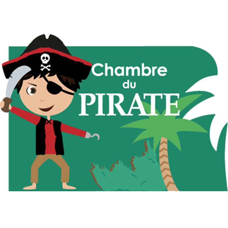 Déco de porte Plaque de porte PIRATE 28 x 20 cm