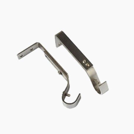 Support barre à rideau PYRITE nickel satin 1,9 cm de 11,5 à 15,5 cm