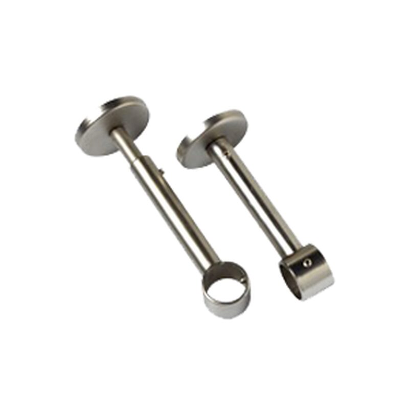 Support barre à rideau PYRITE coloris nickel satin diamètre barre 1,9 cm longueur extensible de 9,0 à 14 cm