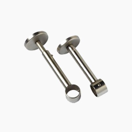 Support barre à rideau PYRITE nickel satin 1,9 cm de 9,0 à 14 cm