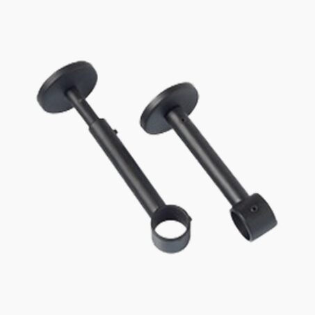 Support barre à rideau OBSIDIENNE noir 1,9 cm de 9,0 à 14 cm