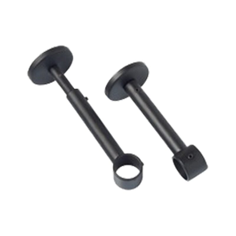 Support barre à rideau OBSIDIENNE coloris noir diamètre barre 1,9 cm longueur extensible de 9,0 à 14 cm