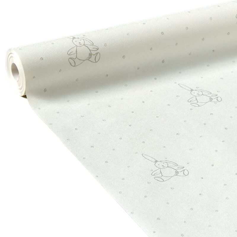 Papier peint intissé DOUDOU LAPIN coloris blanc