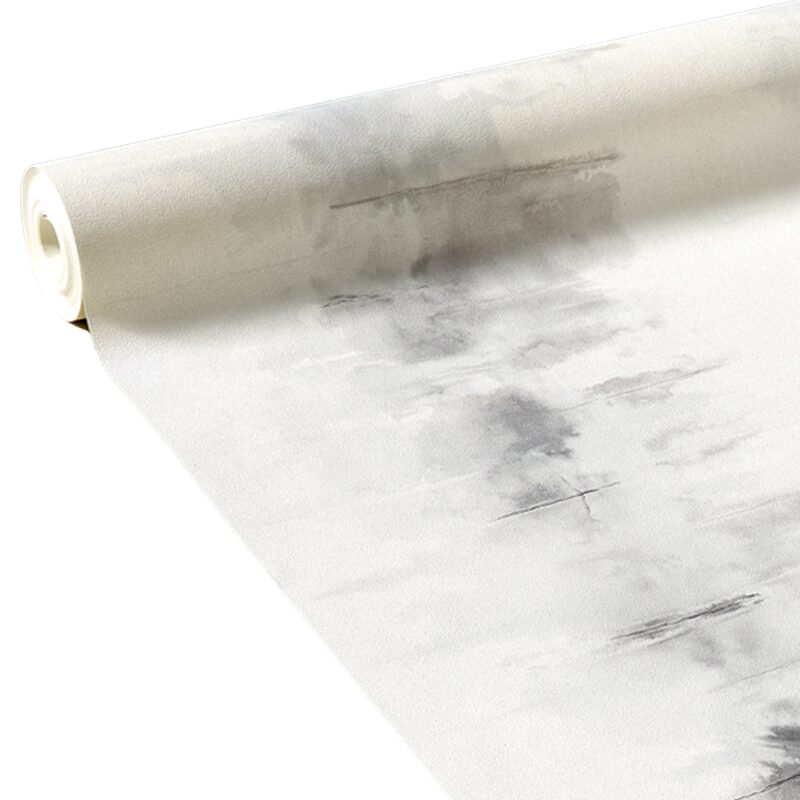 Papier peint intissé MAO coloris blanc grisé