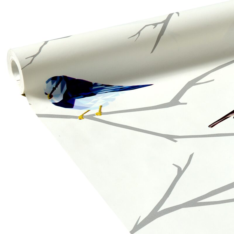 Papier peint intissé ORIGAMI BIRD coloris blanc