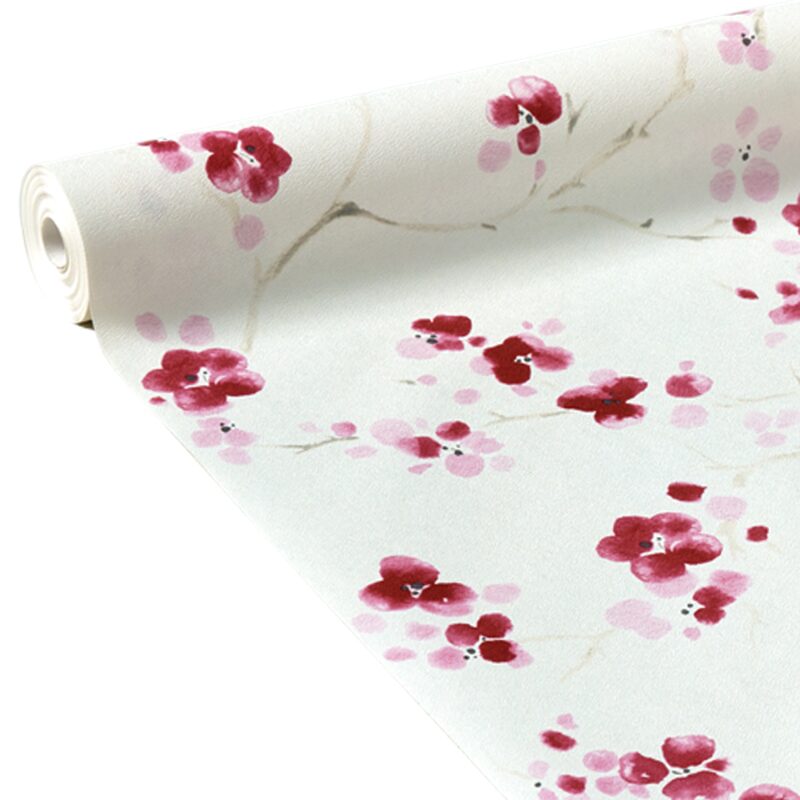 Papier peint intissé CASSANDRA coloris framboise
