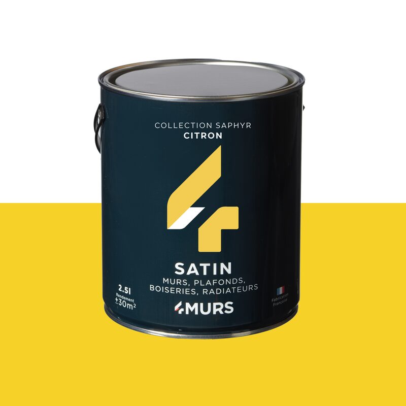 Peinture Multi-supports SAPHYR Alkyde citron Satiné 2,5 L