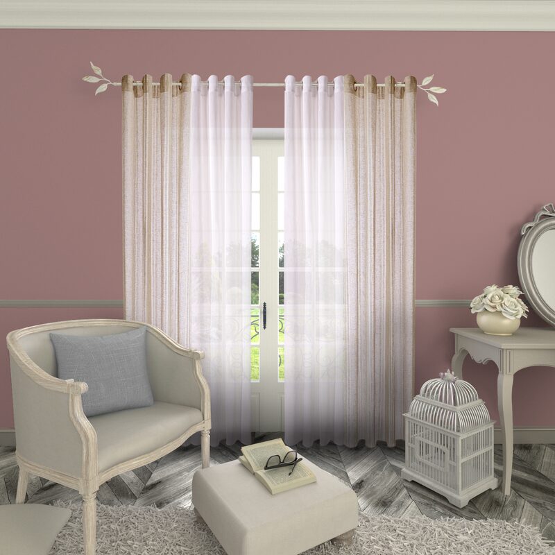 Voilage JOUR DE LIN coloris beige naturel 150 x 260 cm