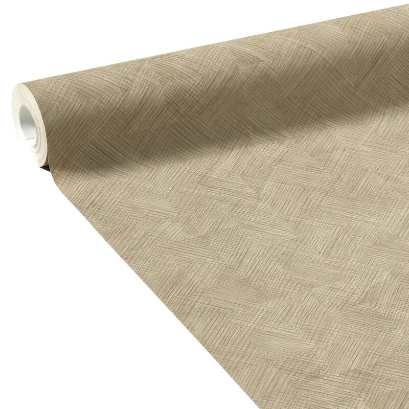 Papier peint intissé MARQUETRY coloris taupe