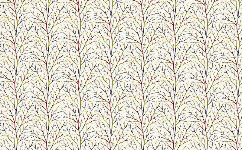 Papier peint intissé WOOL TREE coloris multicolore