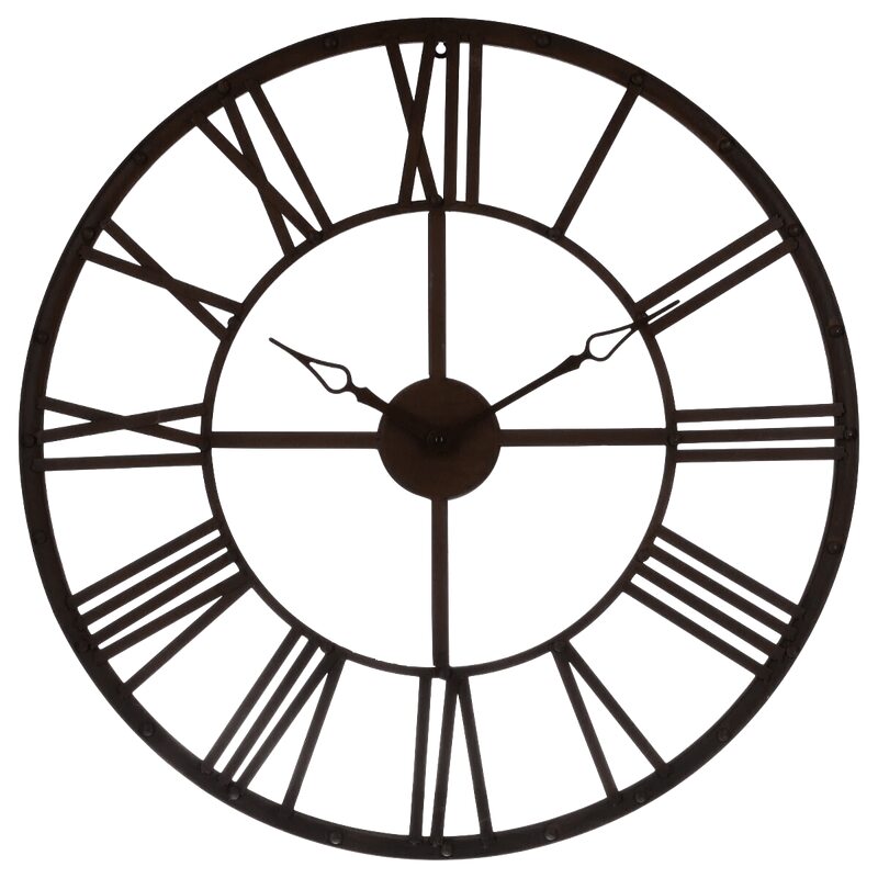 Horloge en métal GRÉGOIRE coloris brun