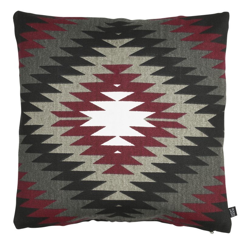 Coussin YELLOWSTONE coloris rouge passion 50 x 50 cm