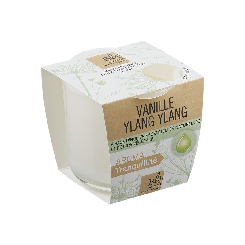 Bougie parfumée AROMA TRANQUILITÉ ylang ylang vanille