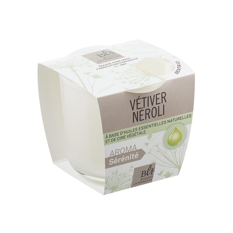 Bougie parfumée AROMA SÉRÉNITÉ vétiver néroli