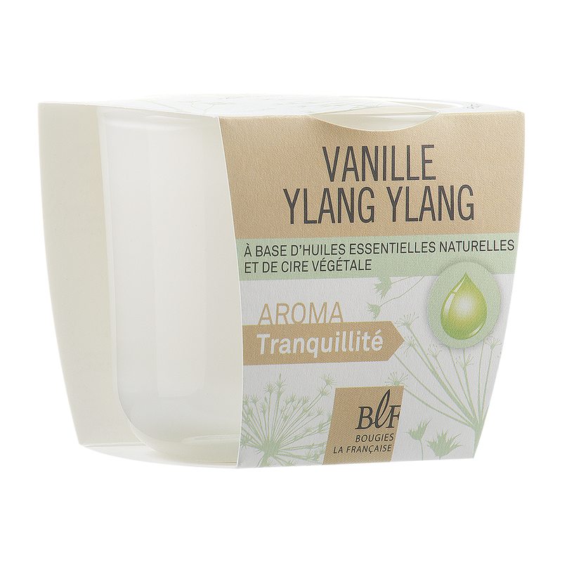Bougie parfumée AROMA TRANQUILITÉ ylang ylang vanille