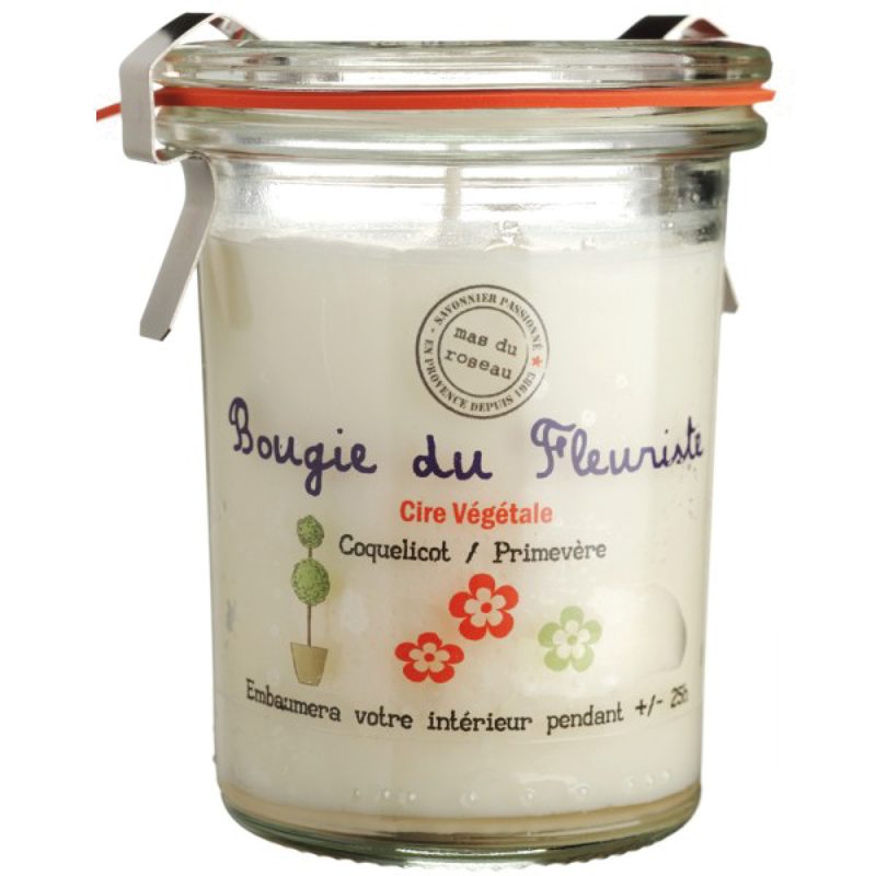 Bougie parfumée DU FLEURISTE coquelicot primevère