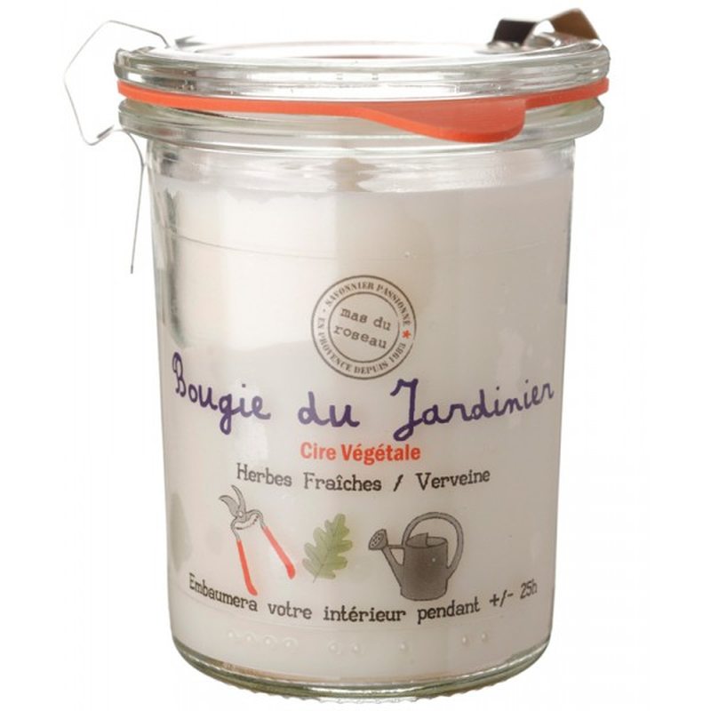 Bougie parfumée DU JARDINIER herbes fraîches, verveine