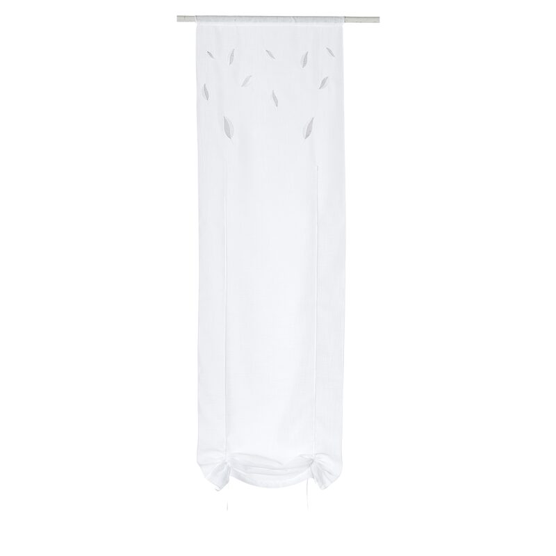 Vitrage FLORINE coloris blanc 58 x 160 cm