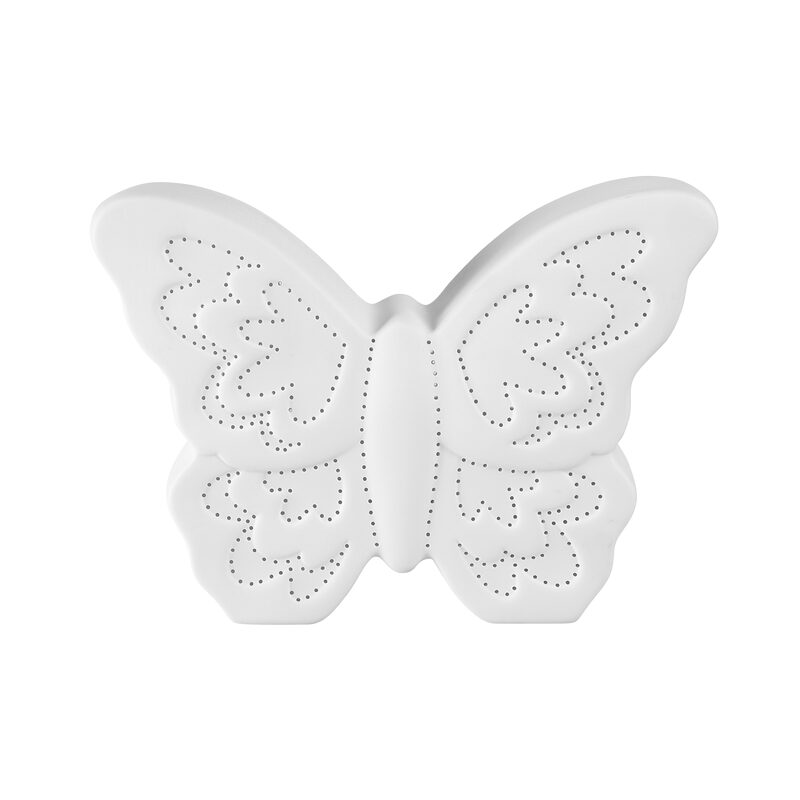 Lampe à poser PAPILLON coloris blanc 26 x 26 cm