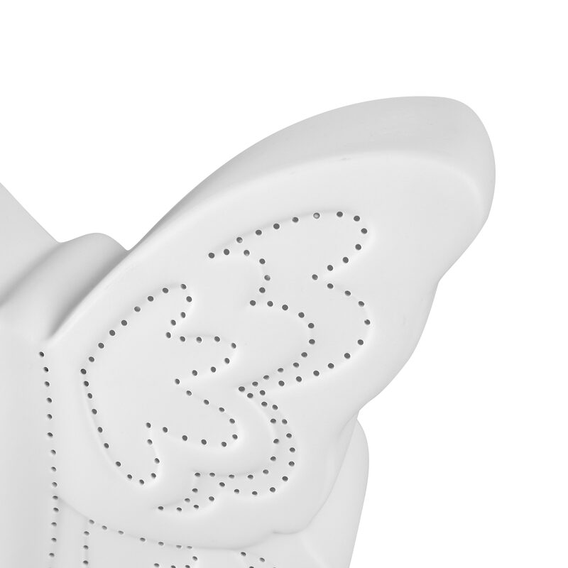 Lampe à poser PAPILLON coloris blanc 26 x 26 cm