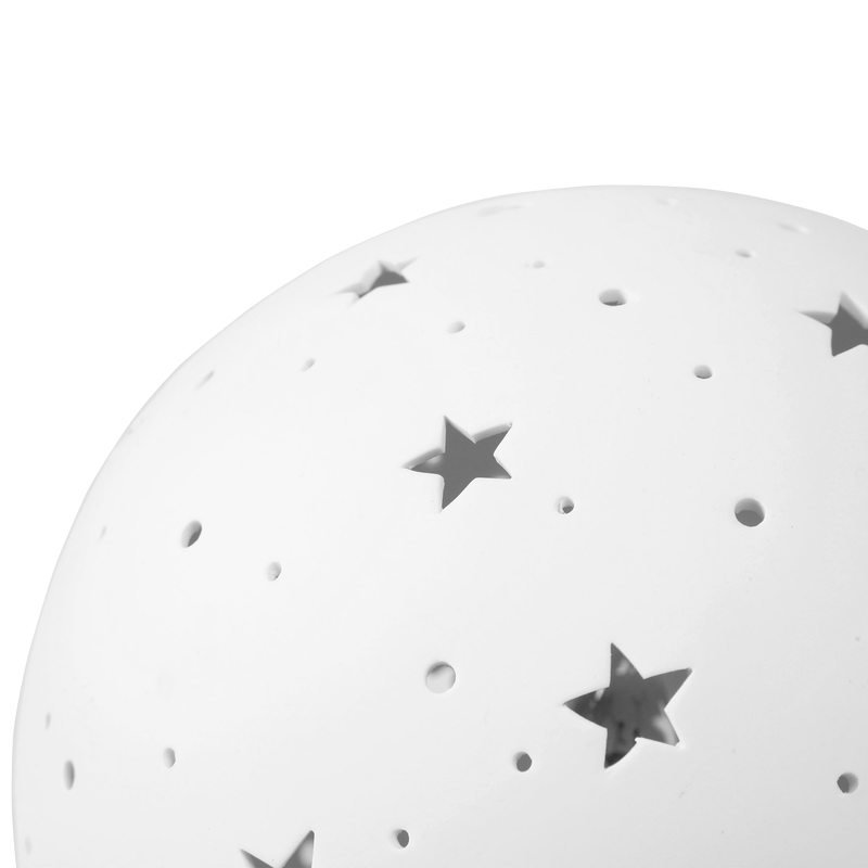 Lampe de chevet ÉTOILE coloris blanc 21 x 21 cm
