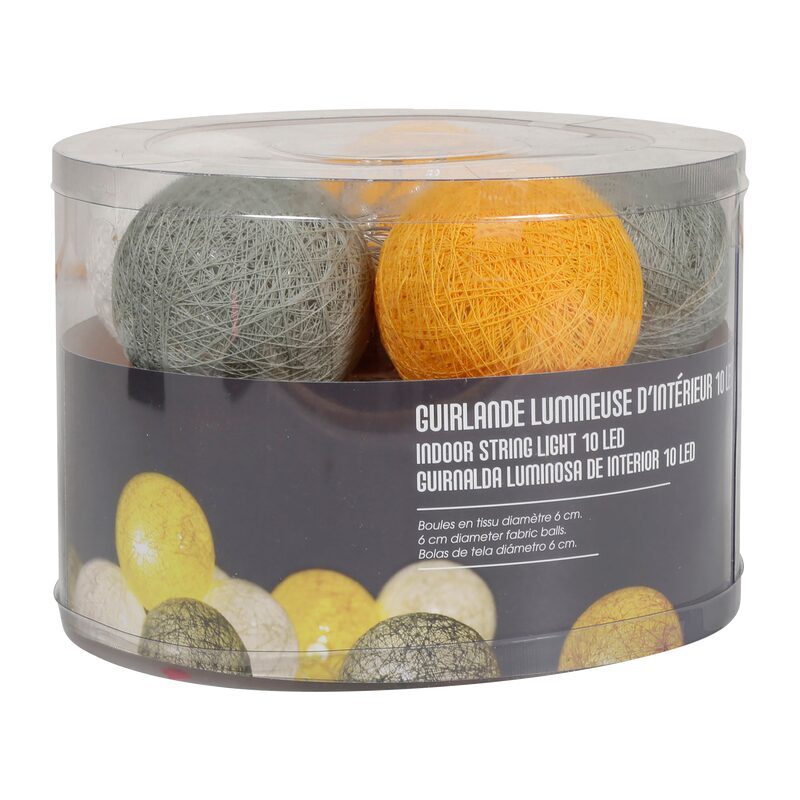 Guirlande lumineuse boule KIMY coloris jaune