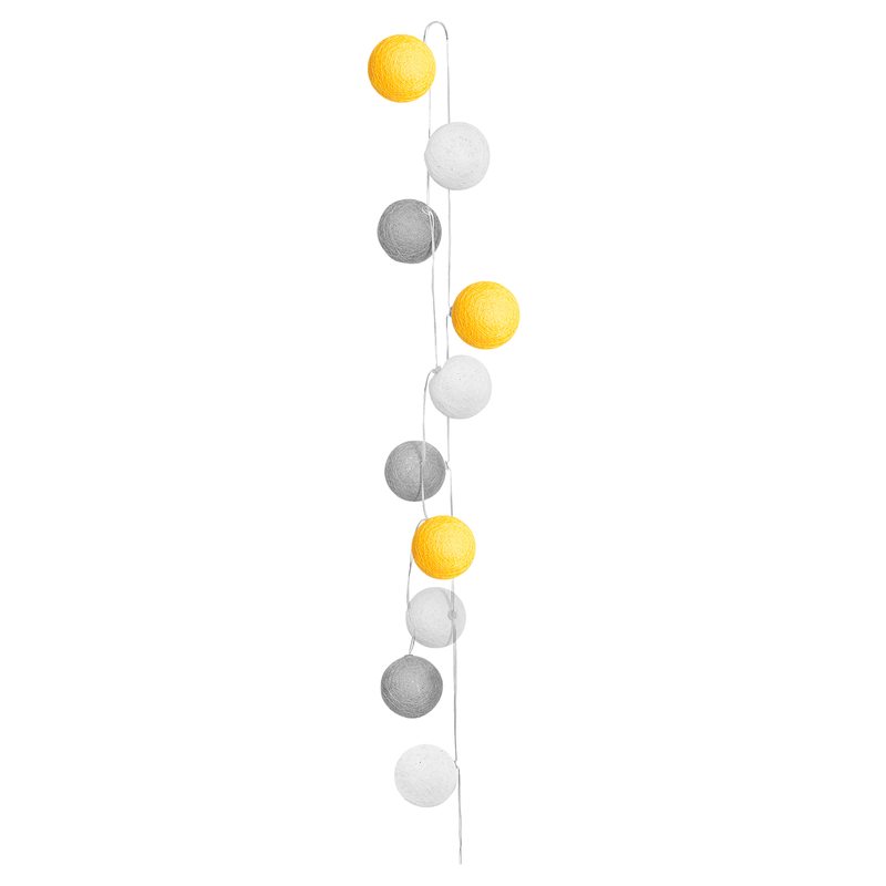 Guirlande lumineuse boule KIMY coloris jaune
