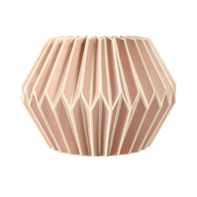 Suspension PLIAGE HEXA coloris rose poudré 27 x 38 cm