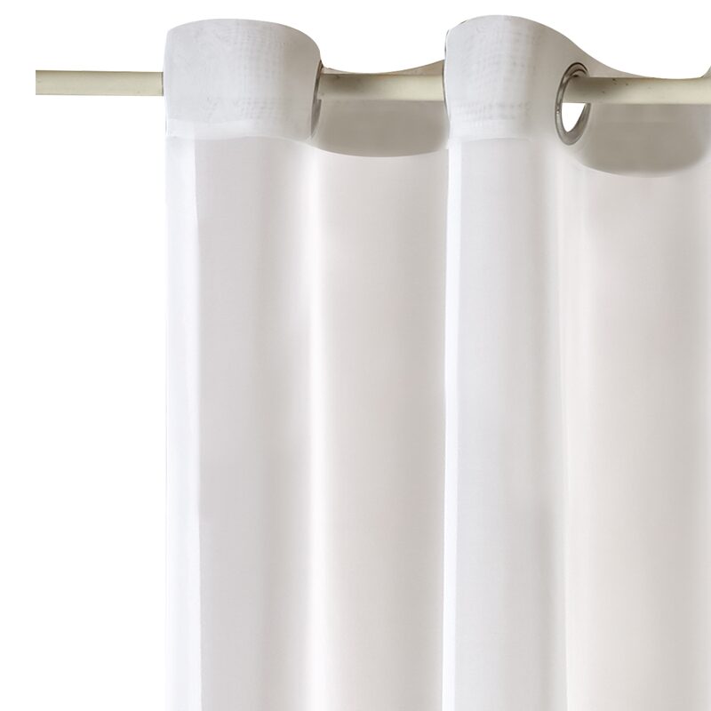 Voilage ANTI-FEU coloris blanc 140 x 300 cm