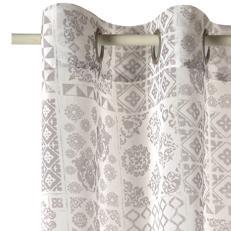 Voilage TERRAROSA coloris blanc 130 x 240 cm