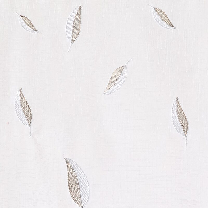 Vitrage FLORINE coloris blanc 45 x 160 cm