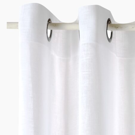 Voilage ASPECT LIN coloris blanc 240 x 260 cm