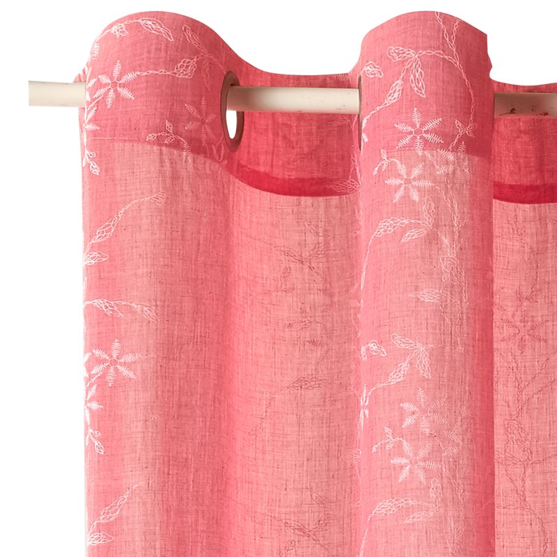 Voilage CANDICE coloris vieux rose 140 x 240 cm