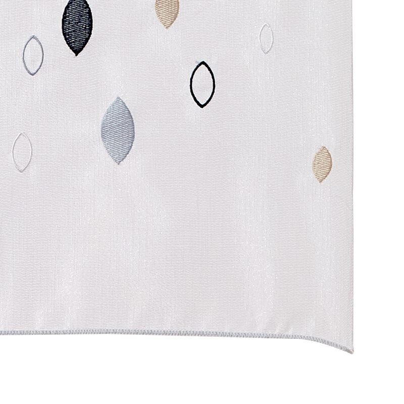 Vitrage NINO coloris gris beige 58 x 120 cm