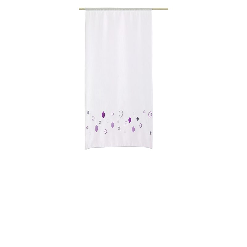 Vitrage NINO coloris blanc 58 x 120 cm