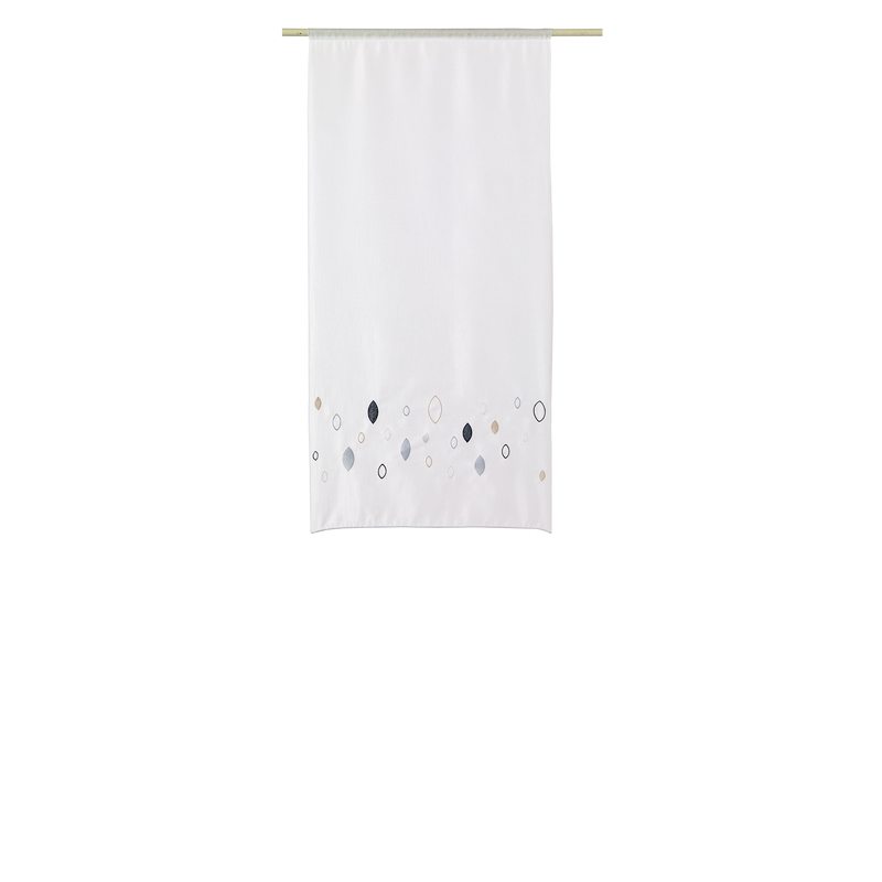Vitrage NINO coloris gris beige 58 x 120 cm