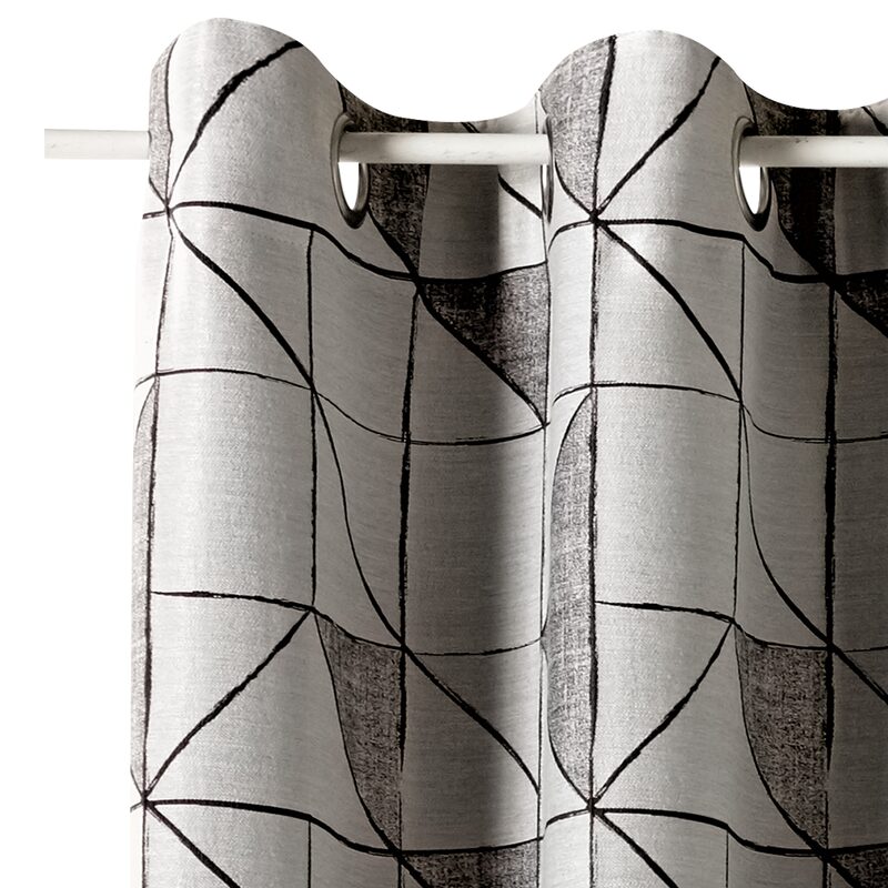 Rideau CADRI coloris gris 140 x 260 cm