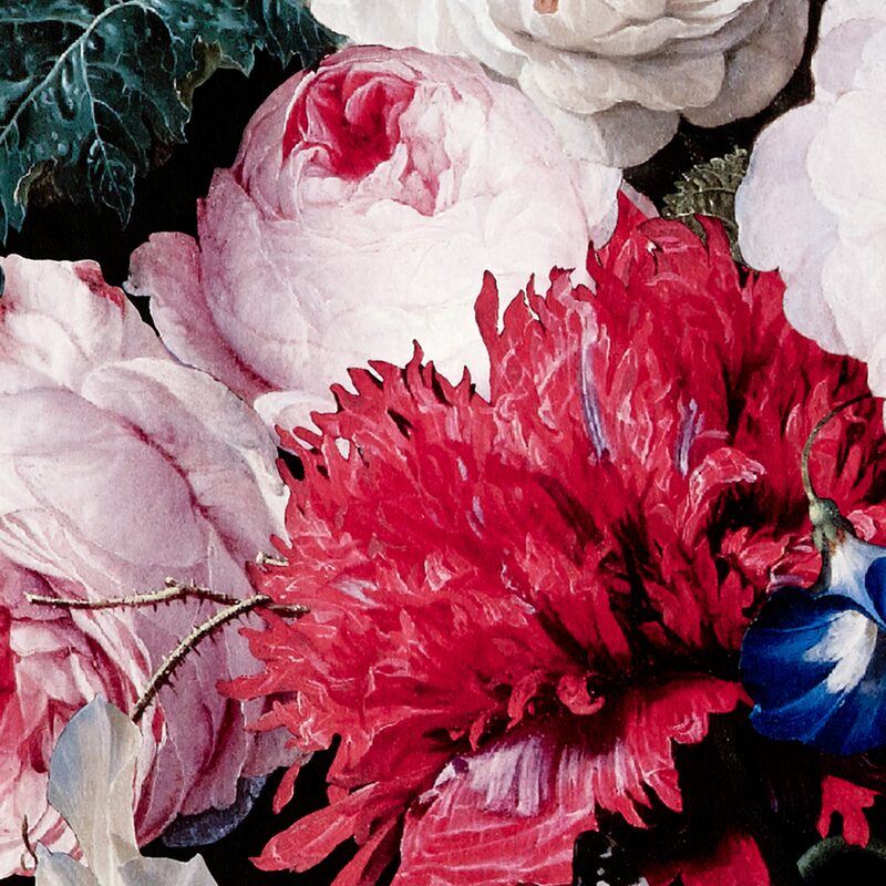 Papier peint intissé DUTCH FLOWERS coloris noir