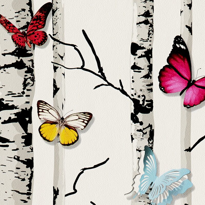 Papier peint MY BUTTERFLY coloris multicolore