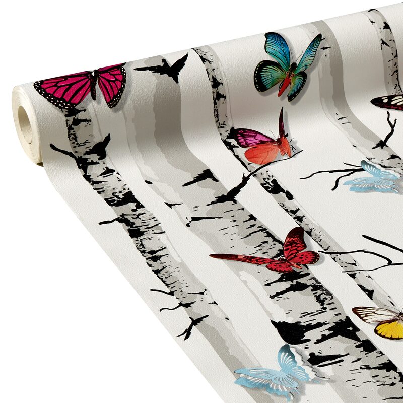 Papier peint MY BUTTERFLY coloris multicolore