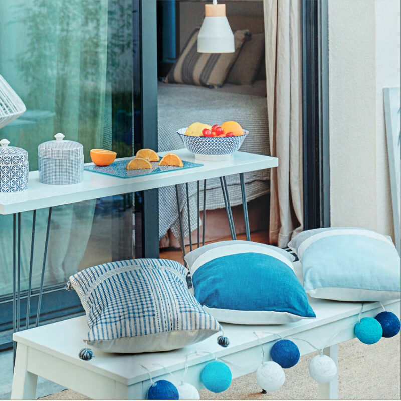 Guirlande lumineuse boule KIMY coloris bleu
