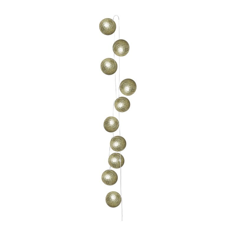 Guirlande lumineuse boule KIMY METAL coloris or