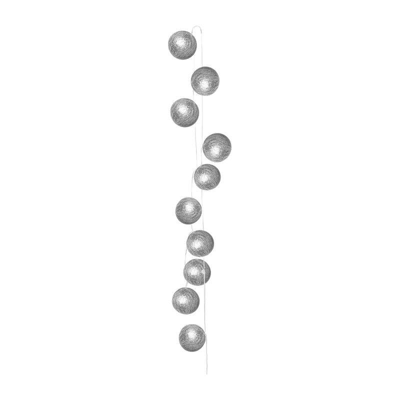 Guirlande lumineuse boule KIMY MÉTAL coloris argent